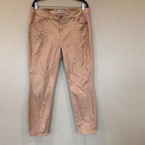 Lane Bryant Rose Gold Metallic Super Stretch Skinny Jeans Mid‎ Rise Size 16